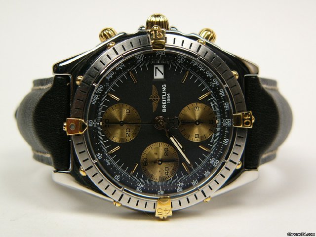 Breitling Colt 1884 stainless steel and gold with leather strap Mod. 81950