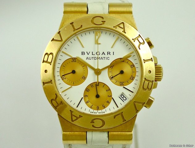 replica Bulgari Chronograph Automatic, 18k Yellow Gold WATCHES 1 