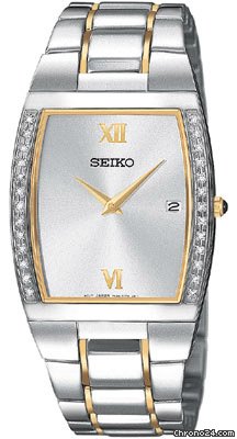 Seiko Diamond Two-tone Steel Mens Watch SKP321