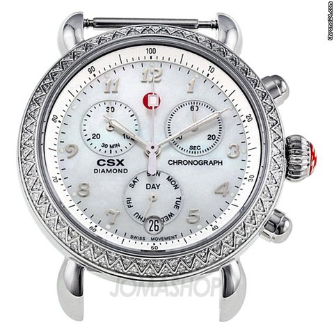 Michele CSX Chronograph Diamond Bezel Ladies Watch 03M01A1025