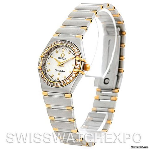 Omega Constellation Mini Steel And Gold Diamond Watch