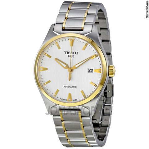 Tissot T-Tempo Silver Dial Automatic Two-tone Stainless Steel Mens Watch T0604072203100