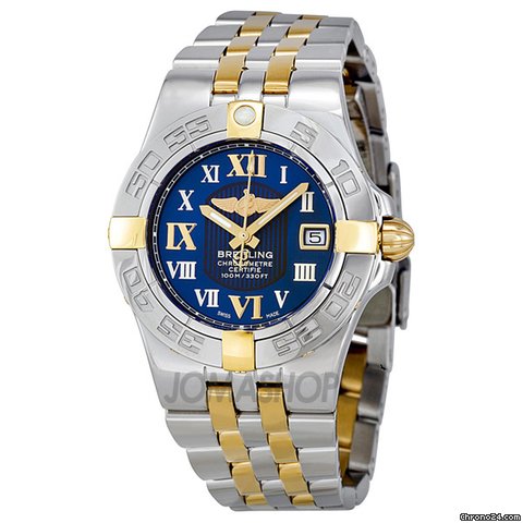 Breitling Galactic 30 Blue Steel Yellow Gold Ladies Watch B71340L2-C779TT