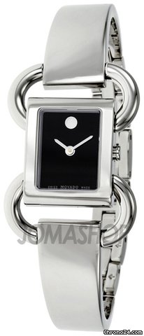 Movado Linio Stainless Steel Black Dial Ladies Watch 0606471