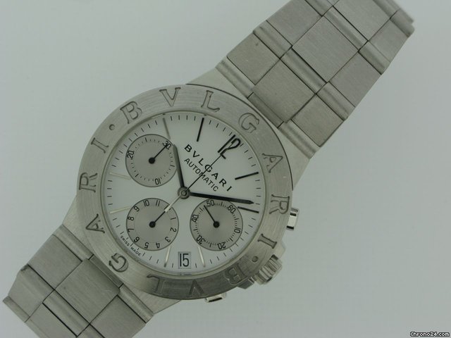 replica Bulgari Chronograph auto white gold WATCHES 1 