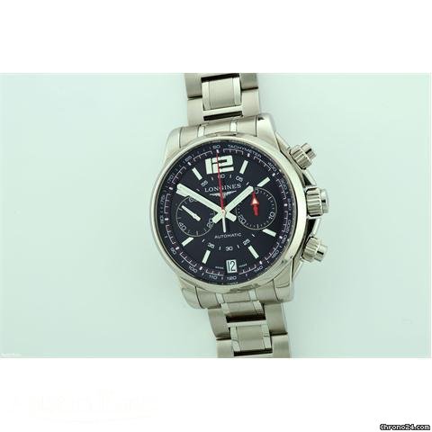 Longines Admiral steel automatic chronograph on bracelet