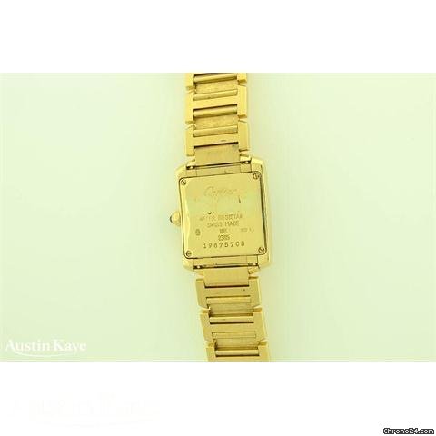 replica Cartier Tank Francaise 18ct Yellow gold quartz on bracelet WATCHES 1 