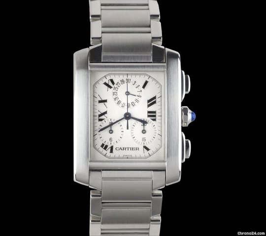 Cartier Tank Francaise Chronoflex Chronograph SS XL