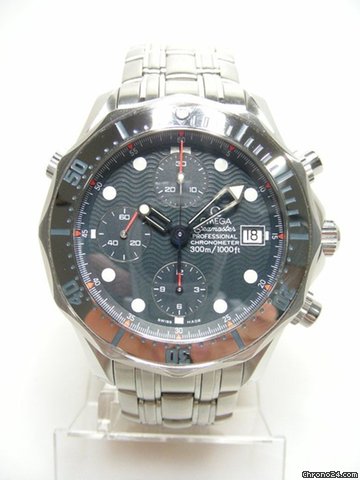 Omega Seamaster chronographe full steel/complet acier cadran bleu dial