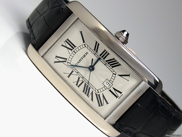 Cartier TANK AMERICAINE LARGE in 750/18K Wei gold