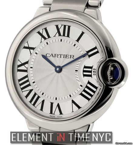 Cartier Ballon Bleu Mid-Size Stainless Steel W69011Z4 NIB