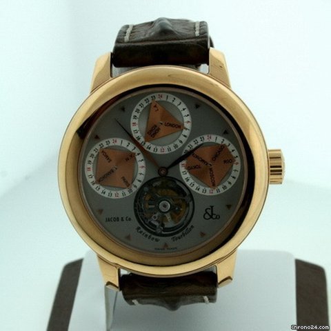 Jacob & Co. . R5RG Men's Tourbillon 4 Time Zone Pre-owned