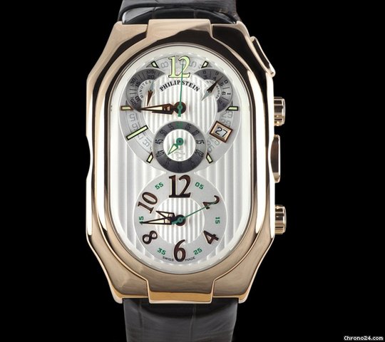 Philip Stein Prestige Oversize 18k Rose Gold Chronograph