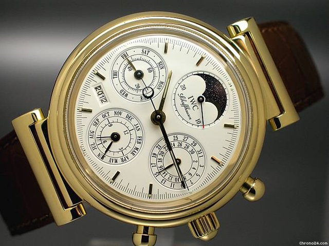 IWC "DA VINCI EWK CHRONOGRAPH" 18K/750 Gelbgold/LB