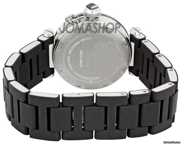 replica Cartier Steel Pasha Seatimer Black Dial Ladies Watch W3140003 WATCHES 1 