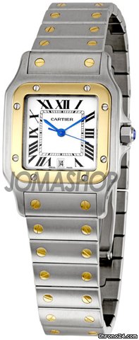 Cartier Santos Two-Tone 18kt Yellow Gold and Steel Mens Watch W20011C4