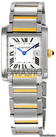 Cartier Tank Francaise 18kt Yellow Gold and Steel Midsize Watch W51012Q4