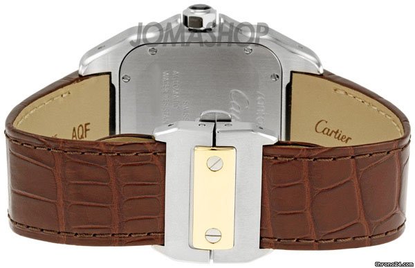 replica Cartier Santos 18kt Yellow Gold and Steel Automatic Mens Watch W20072X7 WATCHES 1 