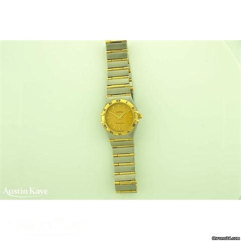 Omega Constellation Bi-metal quartz on bracelet