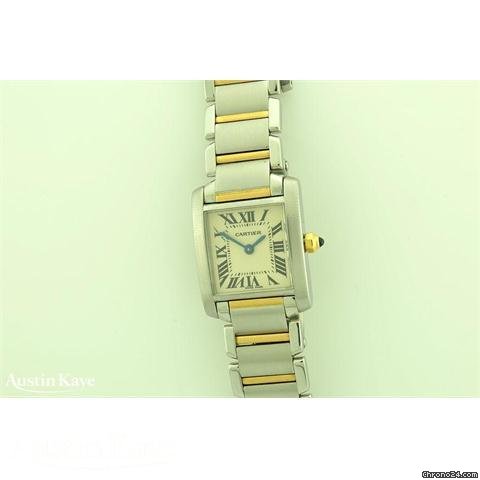 Cartier Tank Francaise Bi-metal quartz on bracelet