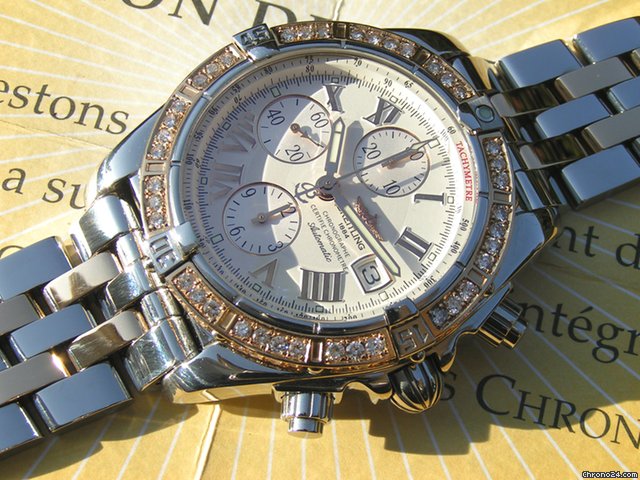 Breitling Chronomat Evolution weisses ZB Brillantl��nette