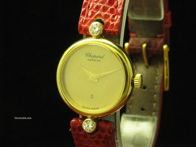 replica Chopard 18kt. Gold Damenuhr Mit 0,22ct Brillant Besatz WATCHES 1 