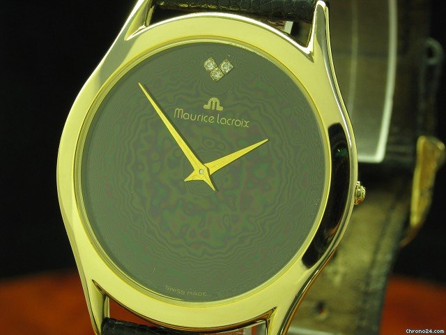 replica Maurice Lacroix Gold Mantel / Edelstahl Damenuhr Mit Diamant Besatz WATCHES 1 