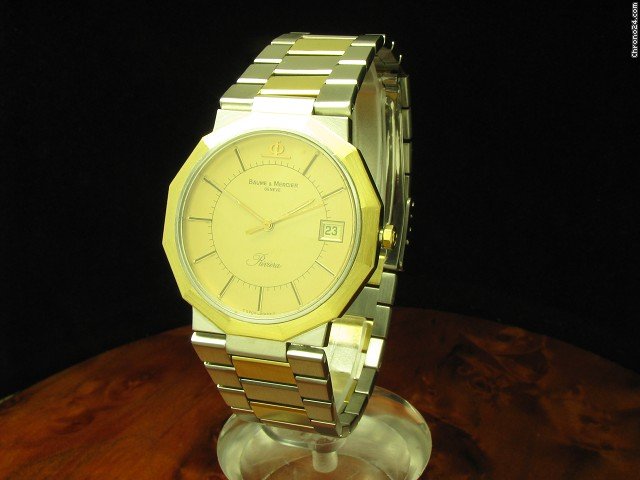 Baume & Mercier &  Riviera 18kt. Gold/ Edelstahl Herrenuhr
