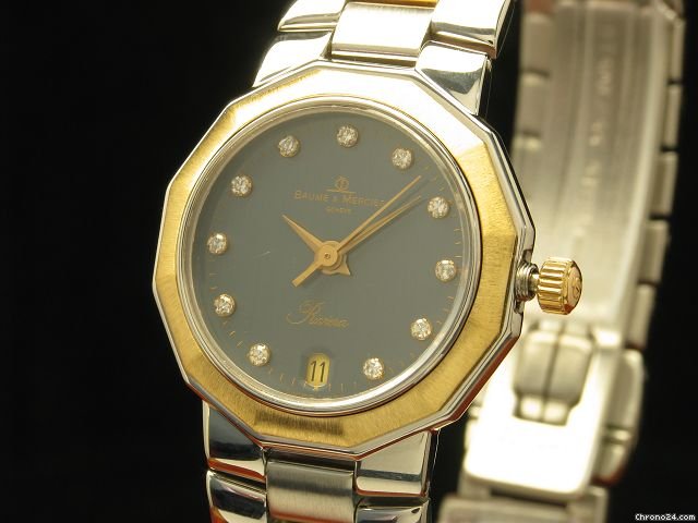 replica Baume & Mercier &  Riviera 18kt Gold / Edelstahl Damenuhr WATCHES 1 