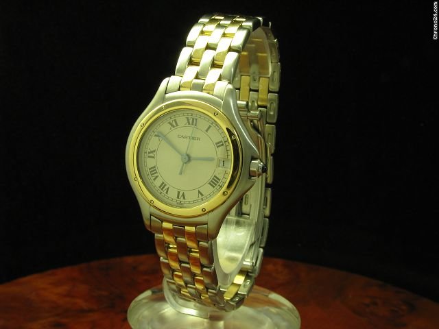 Cartier Panthere Cougar 18kt Gold / Edelstahl Damenuhr