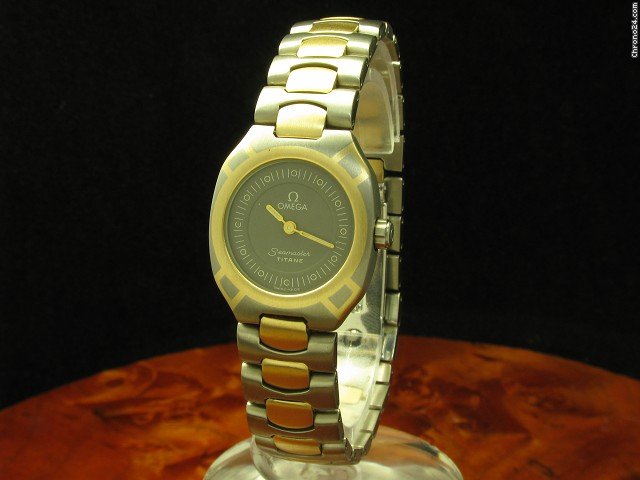 Omega Seamaster 18kt Gold / Titan Damenuhr Inkl. Box