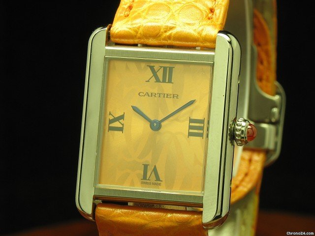 replica Cartier Tank Edelstahl Damenuhr/ Besonderes Zifferblatt WATCHES 1 