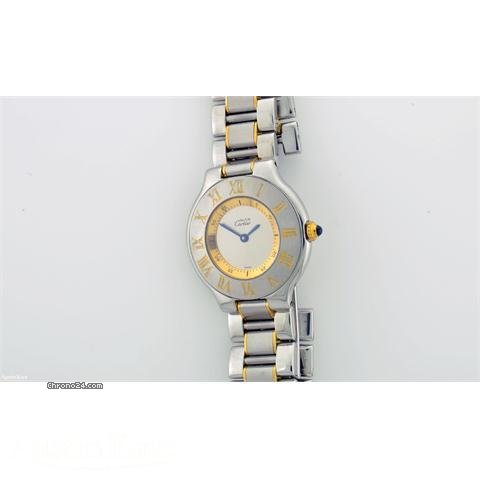 replica Cartier Must 21 Bi-metal quartz on bracelet WATCHES 1 