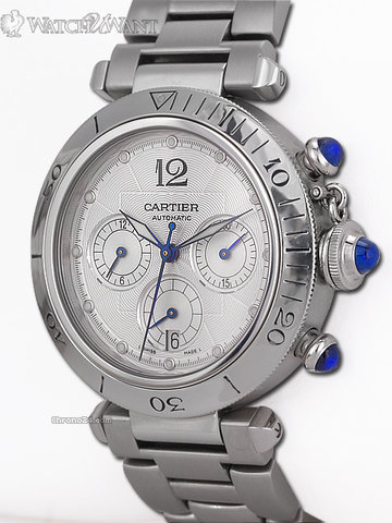 replica Cartier Pasha Chronograph - 38mm Stainless Steel - W31030H3 WATCHES 1 