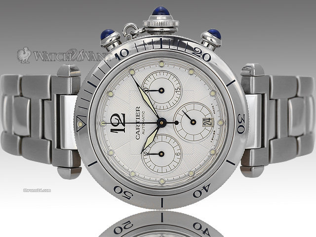 Cartier Pasha Chronograph - 38mm Stainless Steel - W31030H3