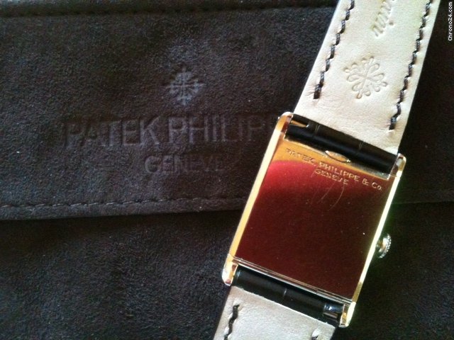replica Patek Philippe Tank Gondolo, Art Deco, 18K white gold WATCHES 1 