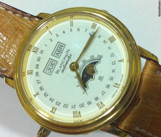 Blancpain VILLERET TRIPLE DATE MOONPHASE 18K GOLD MENS WATCH