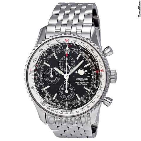 Breitling Navitimer 1461 Chrono Black Dial Steel Mens Watch A1937012-BA57SS