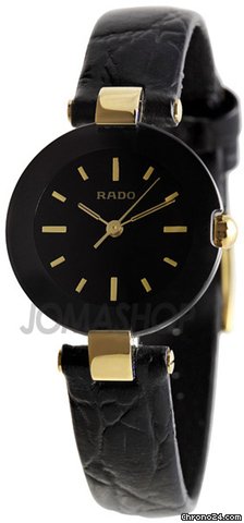 Rado Coupole Black Dial Ceramic Case Ladies Watch R22829155