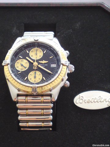 Breitling Chronomat Herren Stahl/Gold Automatik D 13050 schwarzes Ziff