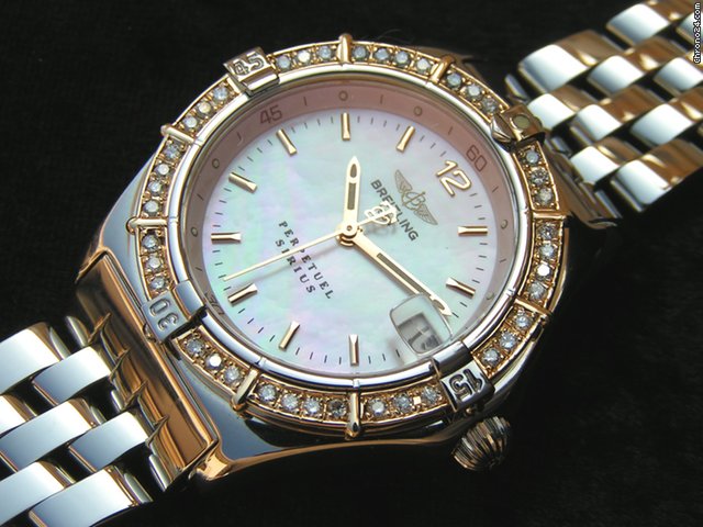 Breitling Sirius Perpetuel MOP mit Diamant Goldl��nette