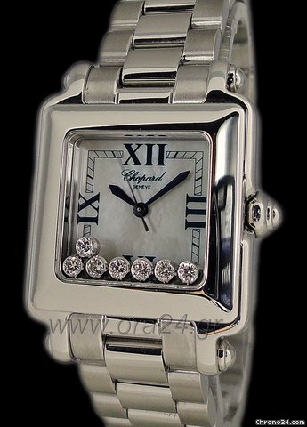 Chopard Happy Sport Square Classic MOP Dial 7 Floating Diamonds