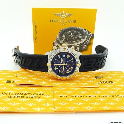 Breitling Crosswind Stahl / Gold mit Box & Papieren aus 2004