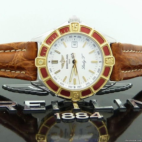 Breitling Lady J in Stahl / Gold Referenz D52065 mit Papieren von 1996