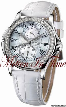 Patek Philippe 4934g COMPLICATED TRAVEL TIME LADIES' WHITE GOLD DIAMOND NEW