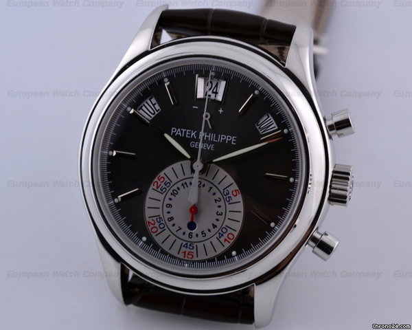 Patek Philippe Platinum Chronograph  Annual Calendar Grey Dial 40.5MM