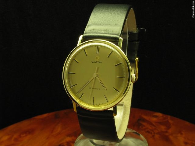 Omega Geneve 18kt 750 Gold Handaufzug Herrenuhr / Kaliber 501