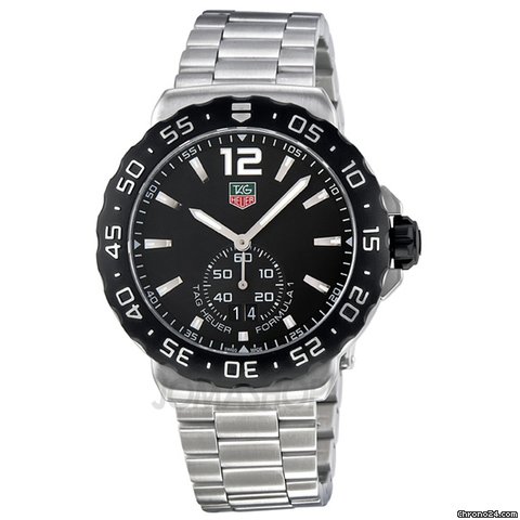 TAG Heuer Formula 1 Grande Date Black Dial Stainless Steel Mens Watch WAU1110.BA0858