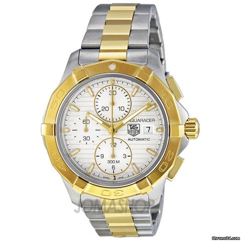 TAG Heuer Aquaracer Chronograph Automatic Stainless Steel 18kt Gold Mens Watch CAP2120BB0834