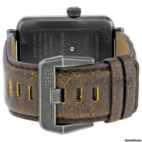 replica Bell & Ross Airborne II Automatic Stainless Steel Brown Leather Mens Watch BR0192-AIRBORNEII WATCHES 1 